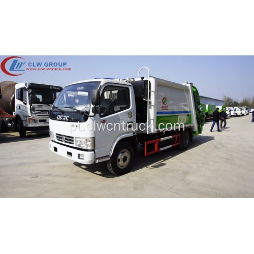 Brand new Dongfeng 115HP 5cbm caminhão compactador de lixo